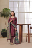 Feathers Digital Printed Dhanak Unstitched 3Pc Suit FAIQA-FT302