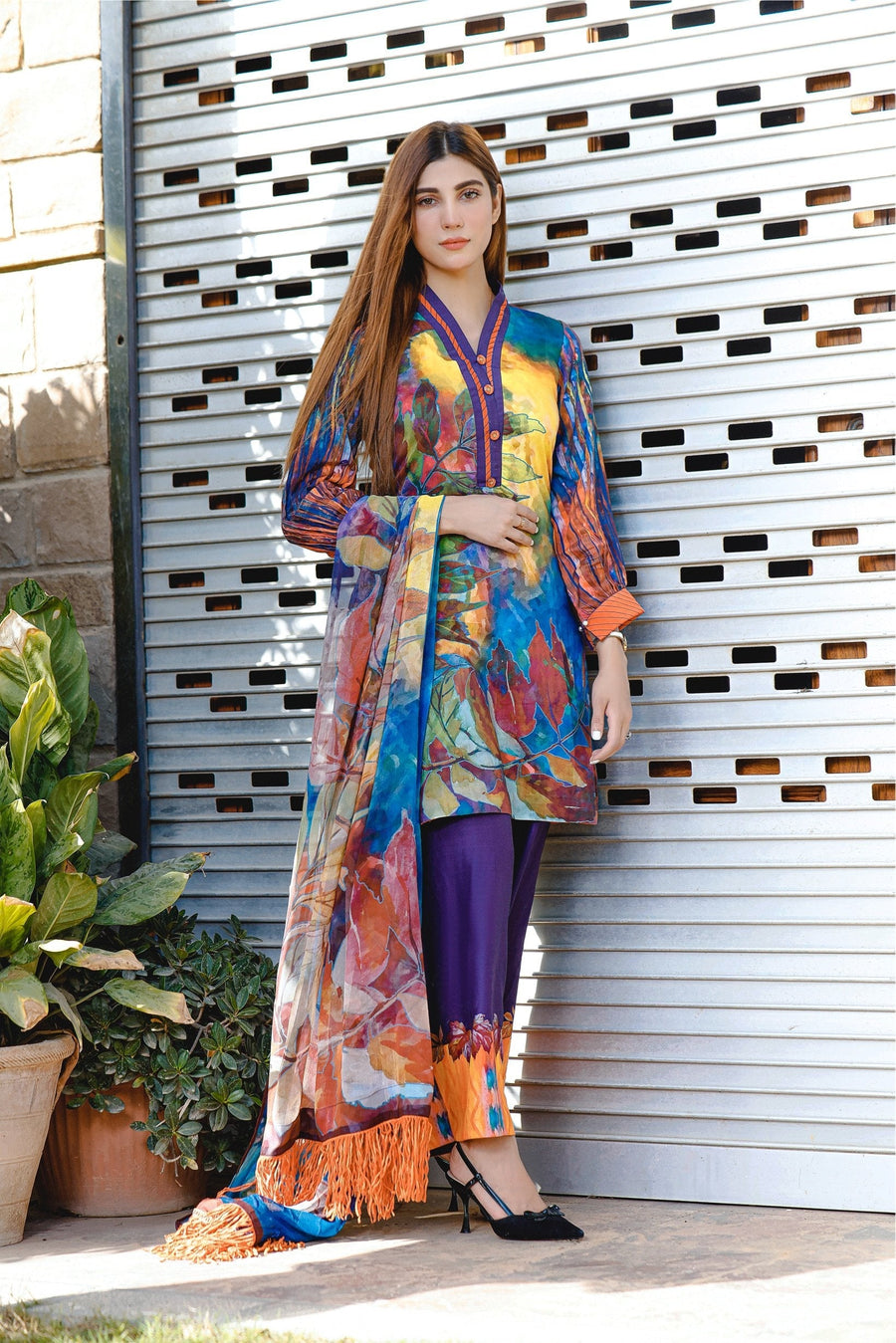 Feathers Chiragh Unstitched Digital Printed Lawn 3Pc Suit FAIRYTALE-NJL039