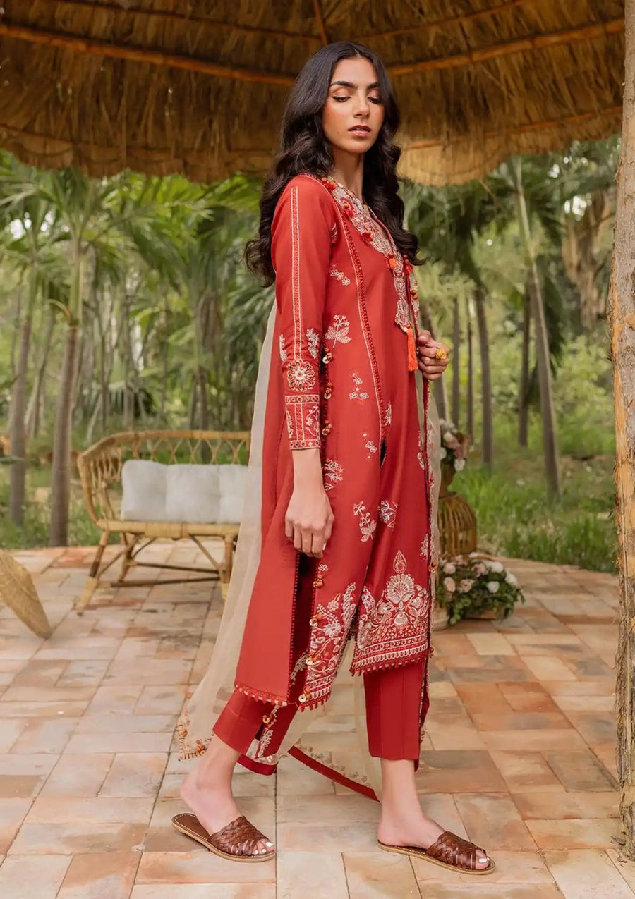 Siraa by Sadaf Fawad Khan Embroidered Lawn Unstitched 3Pc Suit - FAIZAH (B)