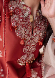 Siraa by Sadaf Fawad Khan Embroidered Lawn Unstitched 3Pc Suit - FAIZAH (B)