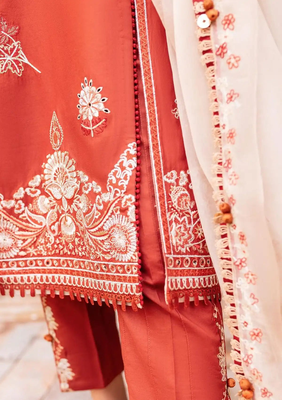 Siraa by Sadaf Fawad Khan Embroidered Lawn Unstitched 3Pc Suit - FAIZAH (B)