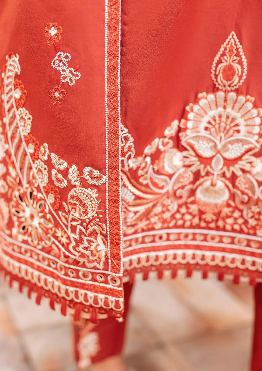 Siraa by Sadaf Fawad Khan Embroidered Lawn Unstitched 3Pc Suit - FAIZAH (B)