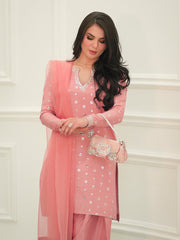 Faiza Faisal Mayal Festive Pret Embroidered Raw Silk 3Pc Suit - FARIHA