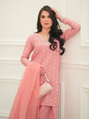 Faiza Faisal Mayal Festive Pret Embroidered Raw Silk 3Pc Suit - FARIHA
