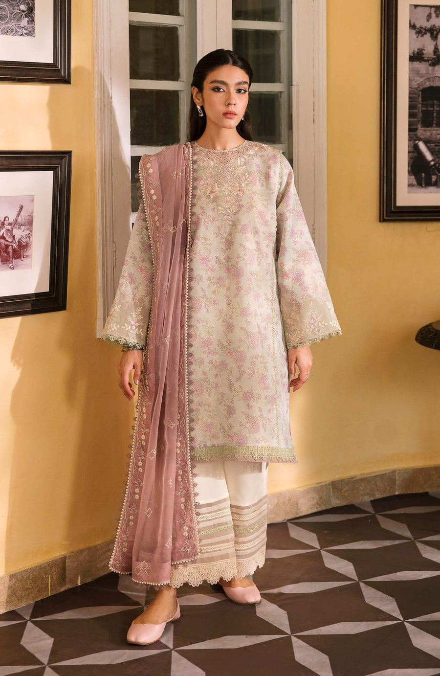 Dastaan by Seran Festive Unstitched Embroidered Masoori 3Pc Suit D-11 FARIYA