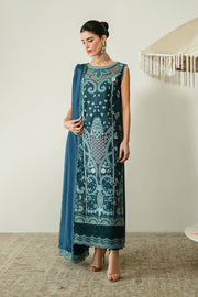 Zariya Zaira Embroidered Luxury Lawn Unstitched 3Pc Suit ZB6S101 FAUNA
