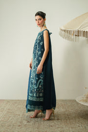 Zariya Zaira Embroidered Luxury Lawn Unstitched 3Pc Suit ZB6S101 FAUNA