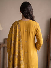 Viana by Sanam Saeed Embroidered Karandi Unstitched 3Pc Suit - FAWN