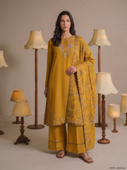 Viana by Sanam Saeed Embroidered Karandi Unstitched 3Pc Suit - FAWN