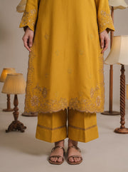Viana by Sanam Saeed Embroidered Karandi Unstitched 3Pc Suit - FAWN