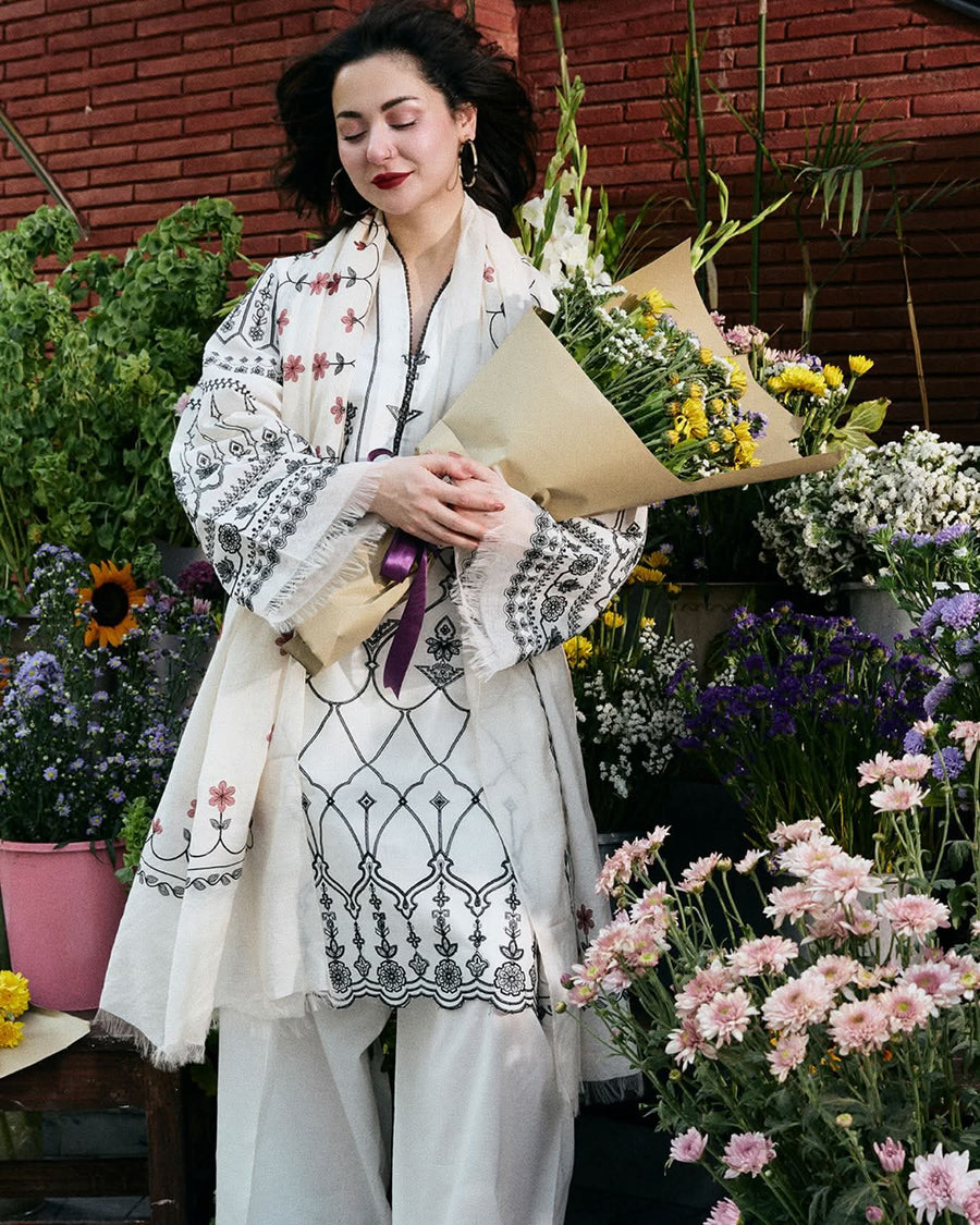 Coco by Zara Shahjahan Embroidered Lawn Unstitched 3Pc Suit 02B-IRIS