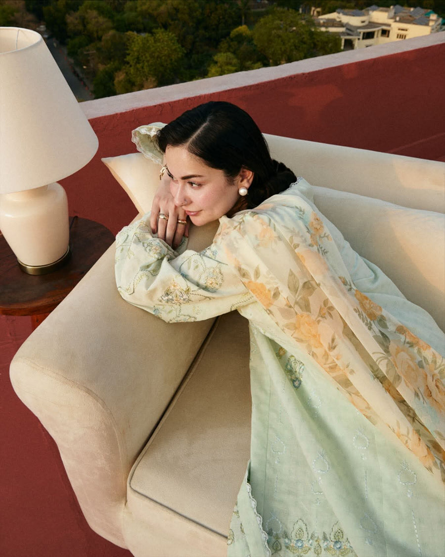 Coco by Zara Shahjahan Embroidered Lawn Unstitched 3Pc Suit 01B-ELVA