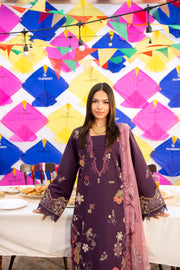 Florent Basant Chikankari Embroidered Lawn Unstitched 3Pc Suit FZ-1A
