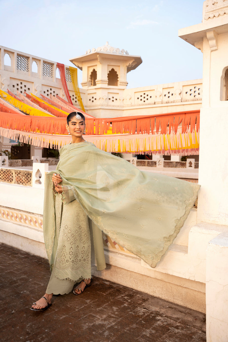 Florent Basant Chikankari Embroidered Lawn Unstitched 3Pc Suit FZ-3A