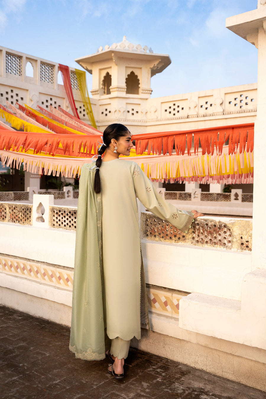 Florent Basant Chikankari Embroidered Lawn Unstitched 3Pc Suit FZ-3A