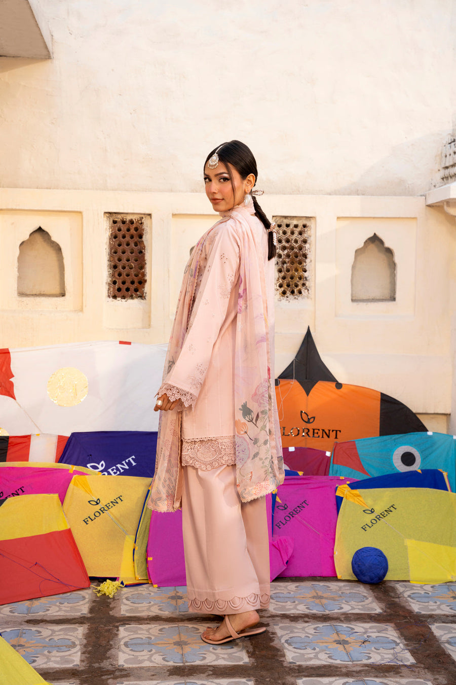 Florent Basant Chikankari Embroidered Lawn Unstitched 3Pc Suit FZ-4A