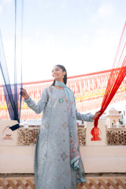 Florent Basant Chikankari Embroidered Lawn Unstitched 3Pc Suit FZ-4B