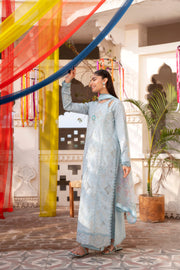 Florent Basant Chikankari Embroidered Lawn Unstitched 3Pc Suit FZ-4B