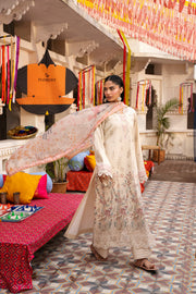 Florent Basant Chikankari Embroidered Lawn Unstitched 3Pc Suit FZ-5A