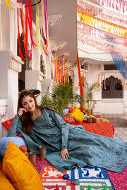 Florent Basant Chikankari Embroidered Lawn Unstitched 3Pc Suit FZ-6B