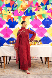 Florent Basant Chikankari Embroidered Lawn Unstitched 3Pc Suit FZ-7A