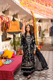 Florent Basant Chikankari Embroidered Lawn Unstitched 3Pc Suit FZ-8A
