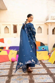 Florent Basant Chikankari Embroidered Lawn Unstitched 3Pc Suit FZ-8B