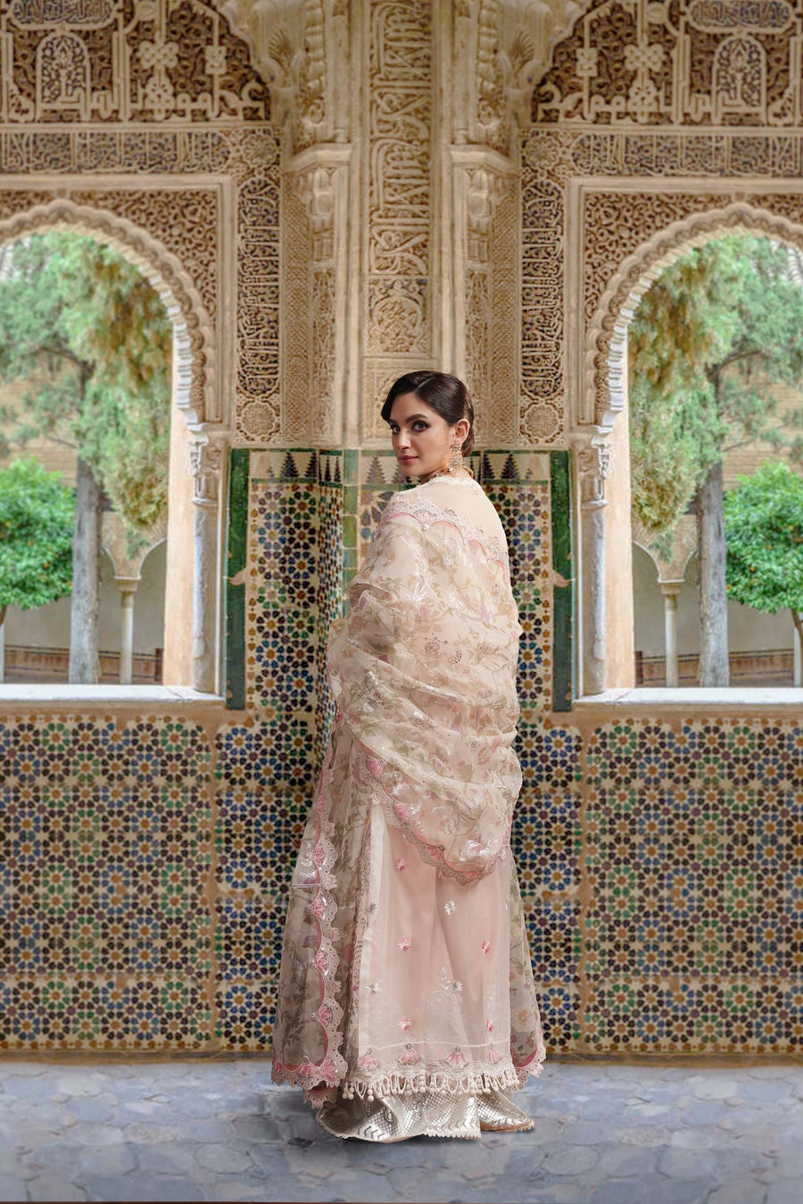 Sable Vogue Embroidered Organza Unstitched 4 Piece Suit FC-07-23