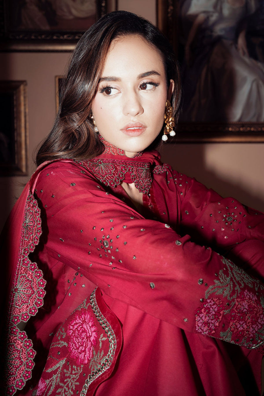 NUREH Feya Embroidered Lawn Unstitched 3Pc Suit FE-07