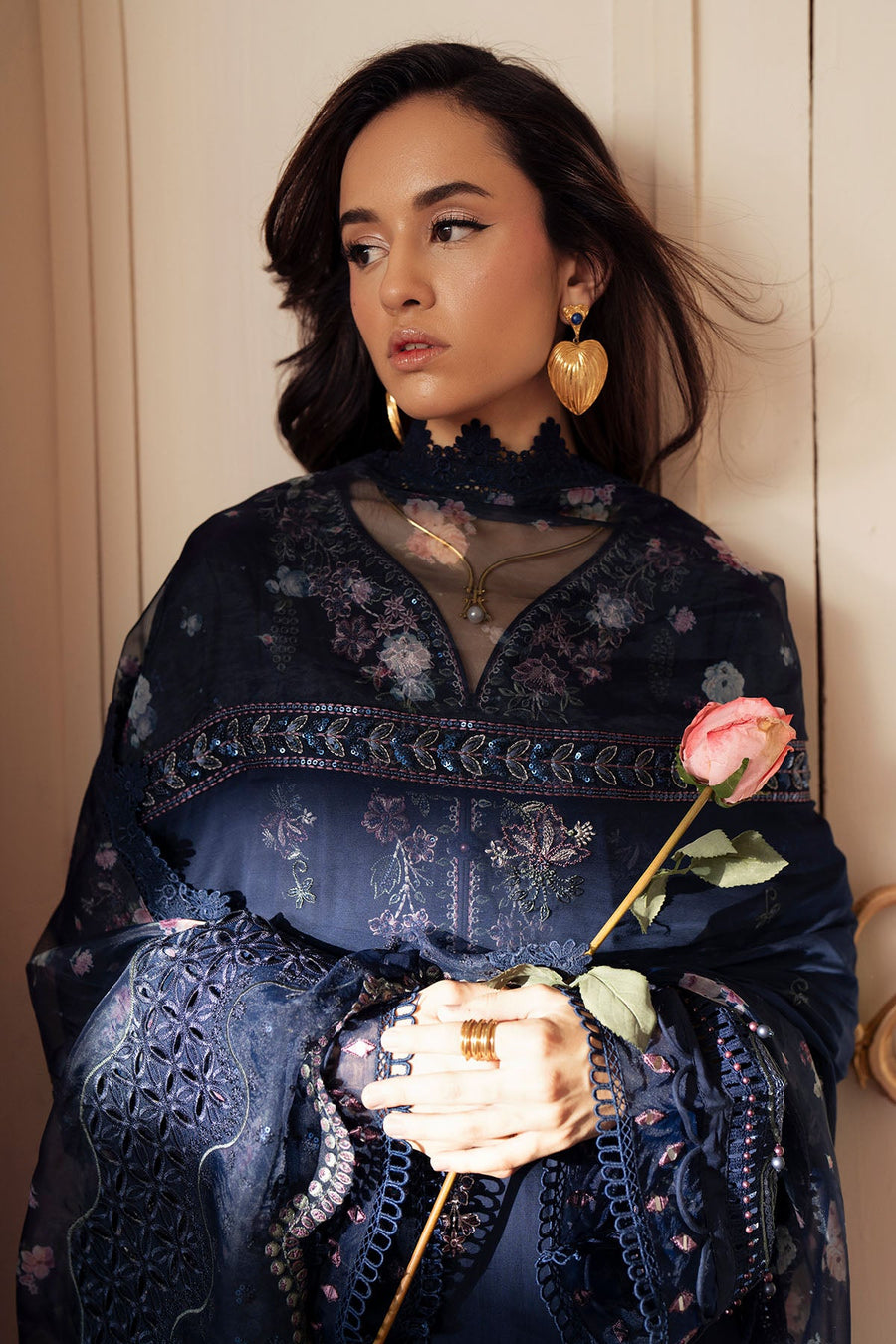 NUREH Feya Embroidered Lawn Unstitched 3Pc Suit FE-09