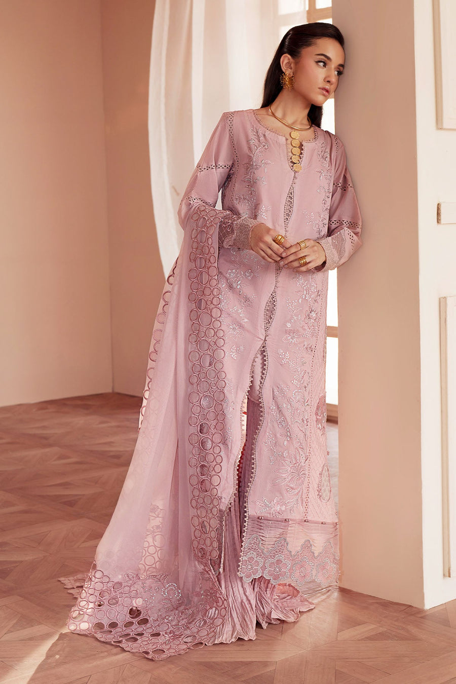 NUREH Feya Embroidered Lawn Unstitched 3Pc Suit FE-10