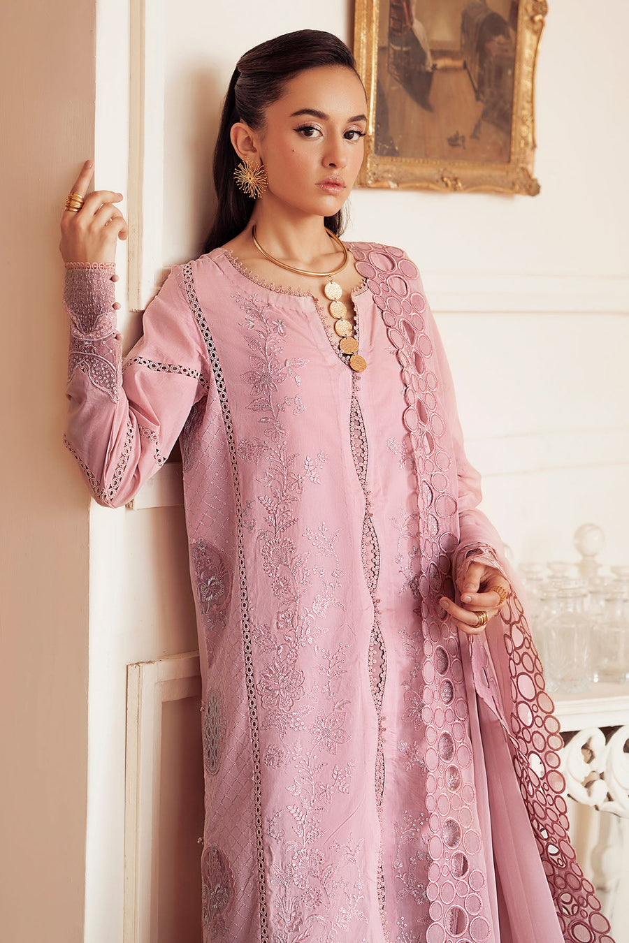 NUREH Feya Embroidered Lawn Unstitched 3Pc Suit FE-10