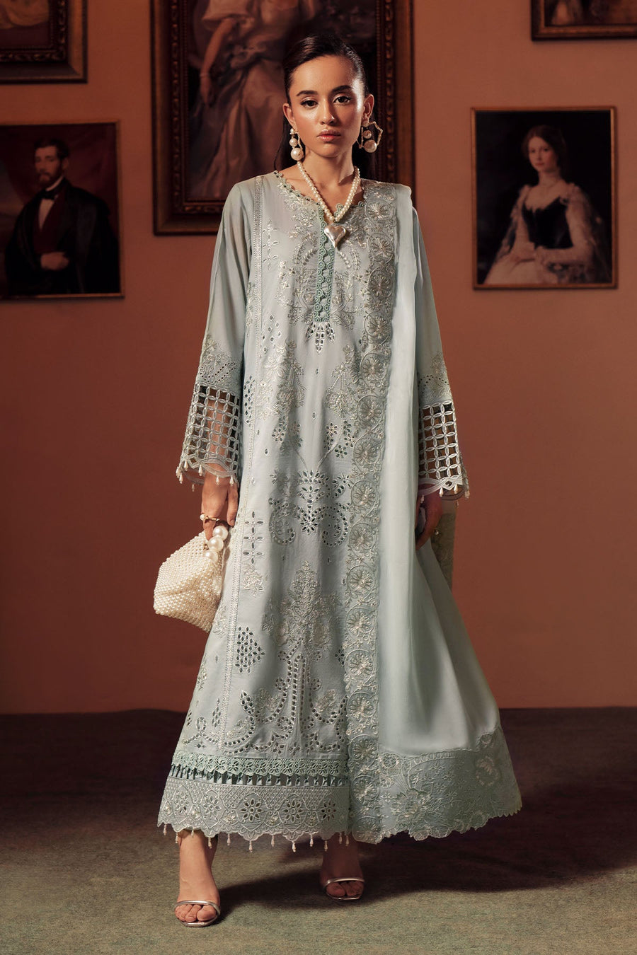 NUREH Feya Embroidered Lawn Unstitched 3Pc Suit FE-11