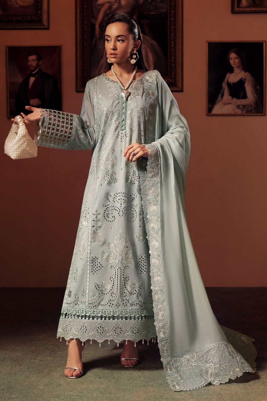 NUREH Feya Embroidered Lawn Unstitched 3Pc Suit FE-11
