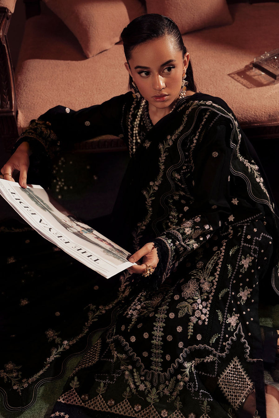 NUREH Feya Embroidered Lawn Unstitched 3Pc Suit FE-12