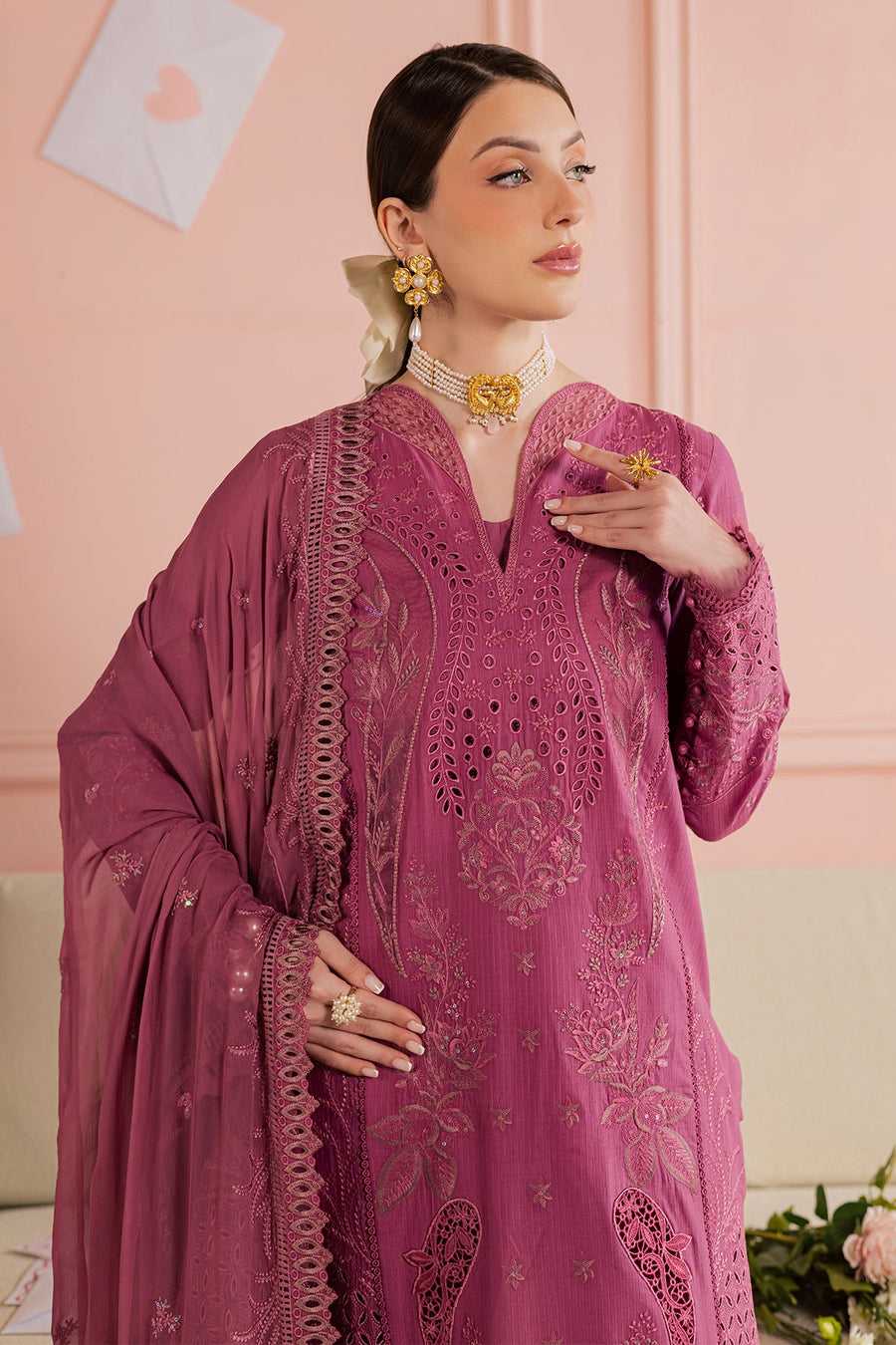 NUREH Feya Eid Edit Embroidered Lawn Unstitched 3Pc Suit FE-13