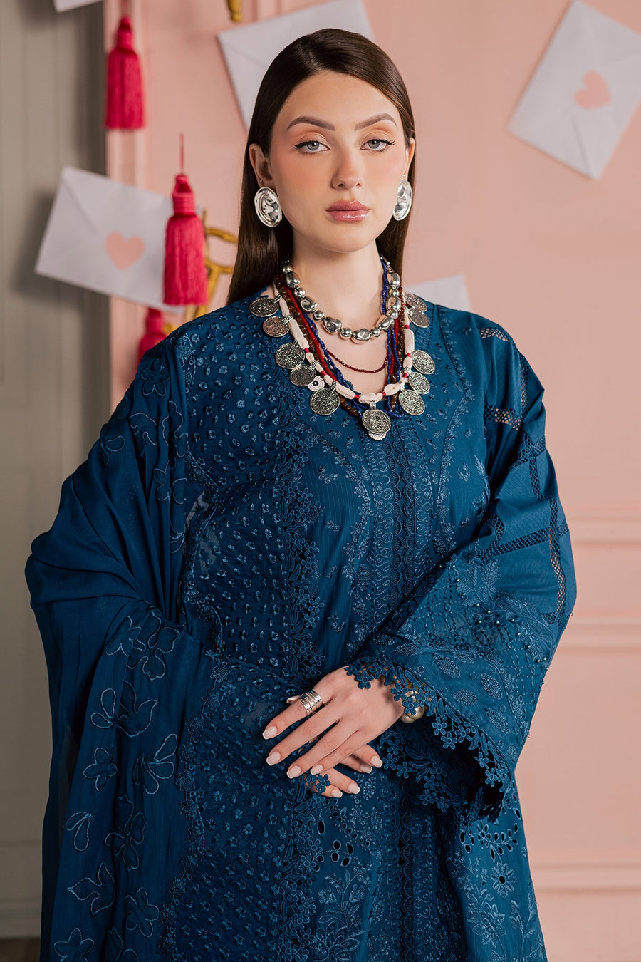 NUREH Feya Eid Edit Embroidered Lawn Unstitched 3Pc Suit FE-14