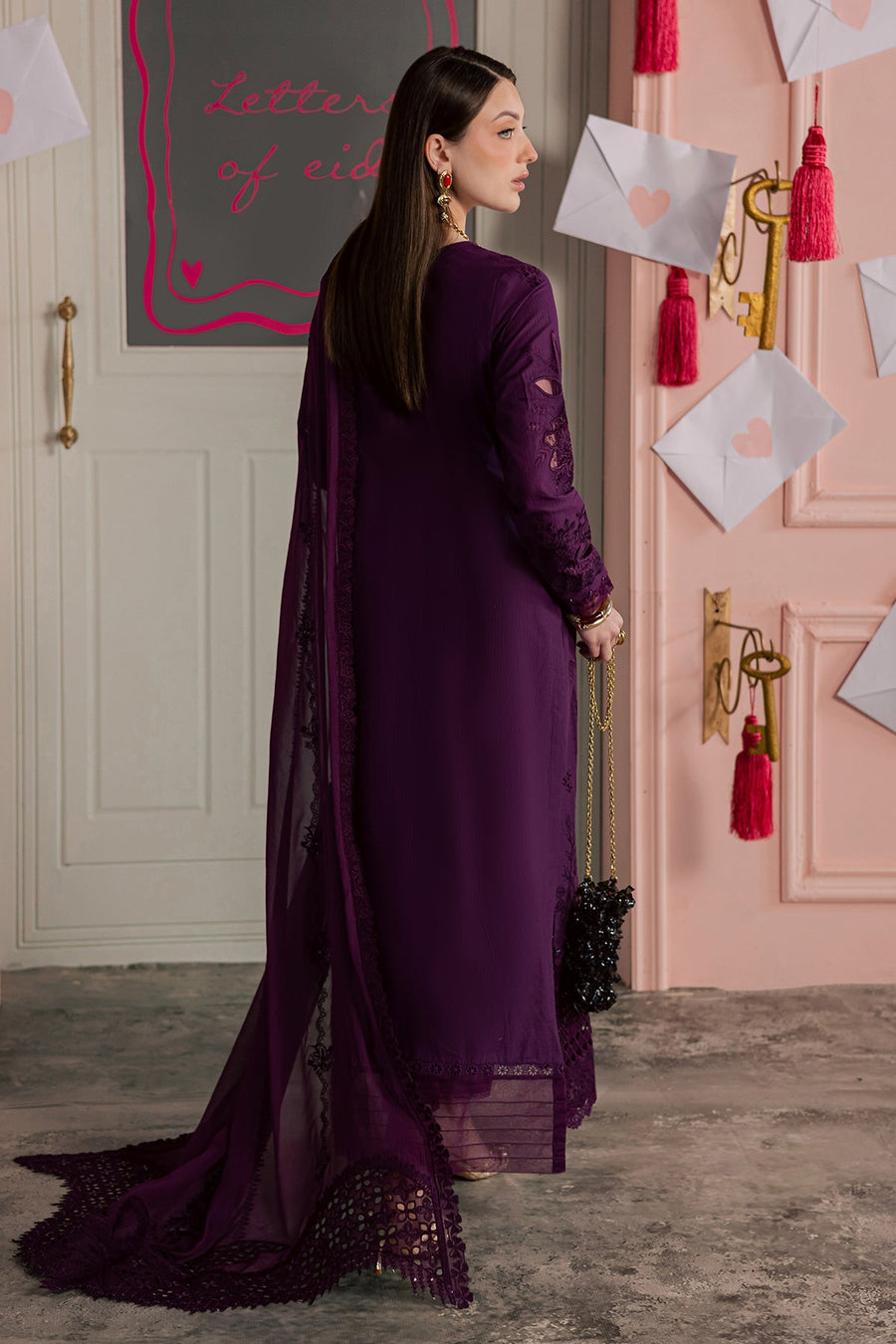 NUREH Feya Eid Edit Embroidered Lawn Unstitched 3Pc Suit FE-15