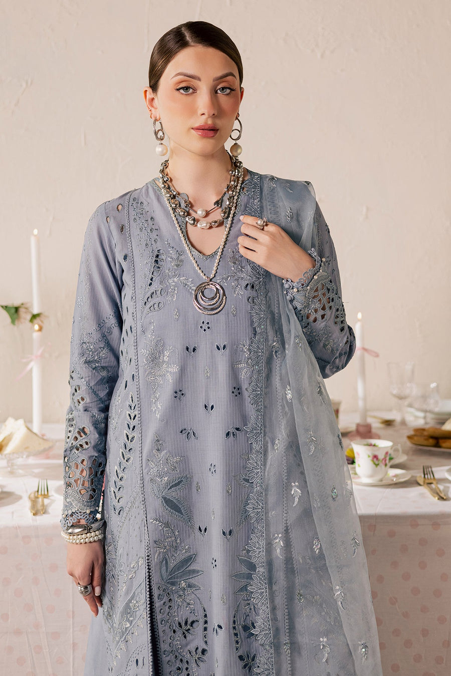 NUREH Feya Eid Edit Embroidered Lawn Unstitched 3Pc Suit FE-16