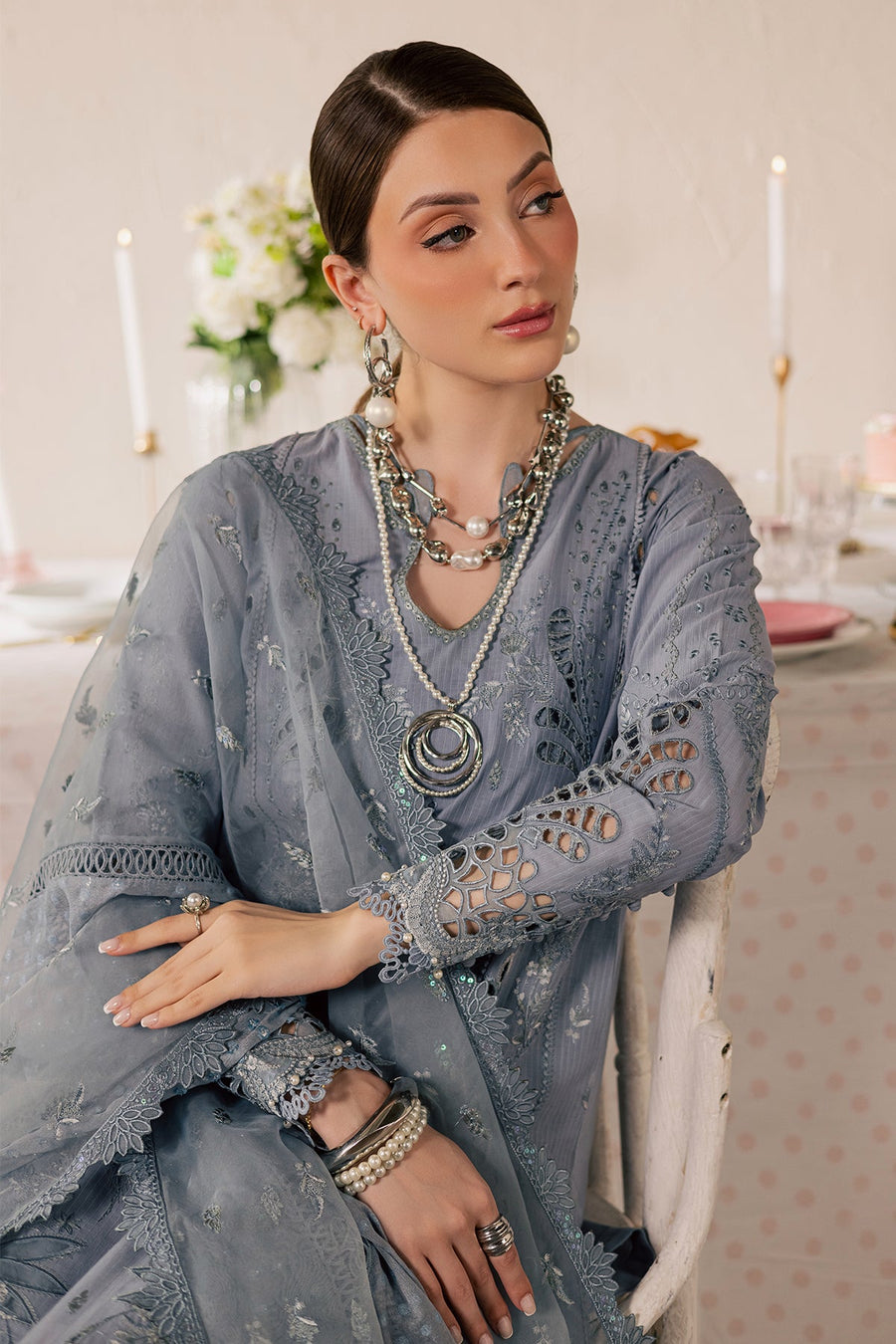 NUREH Feya Eid Edit Embroidered Lawn Unstitched 3Pc Suit FE-16
