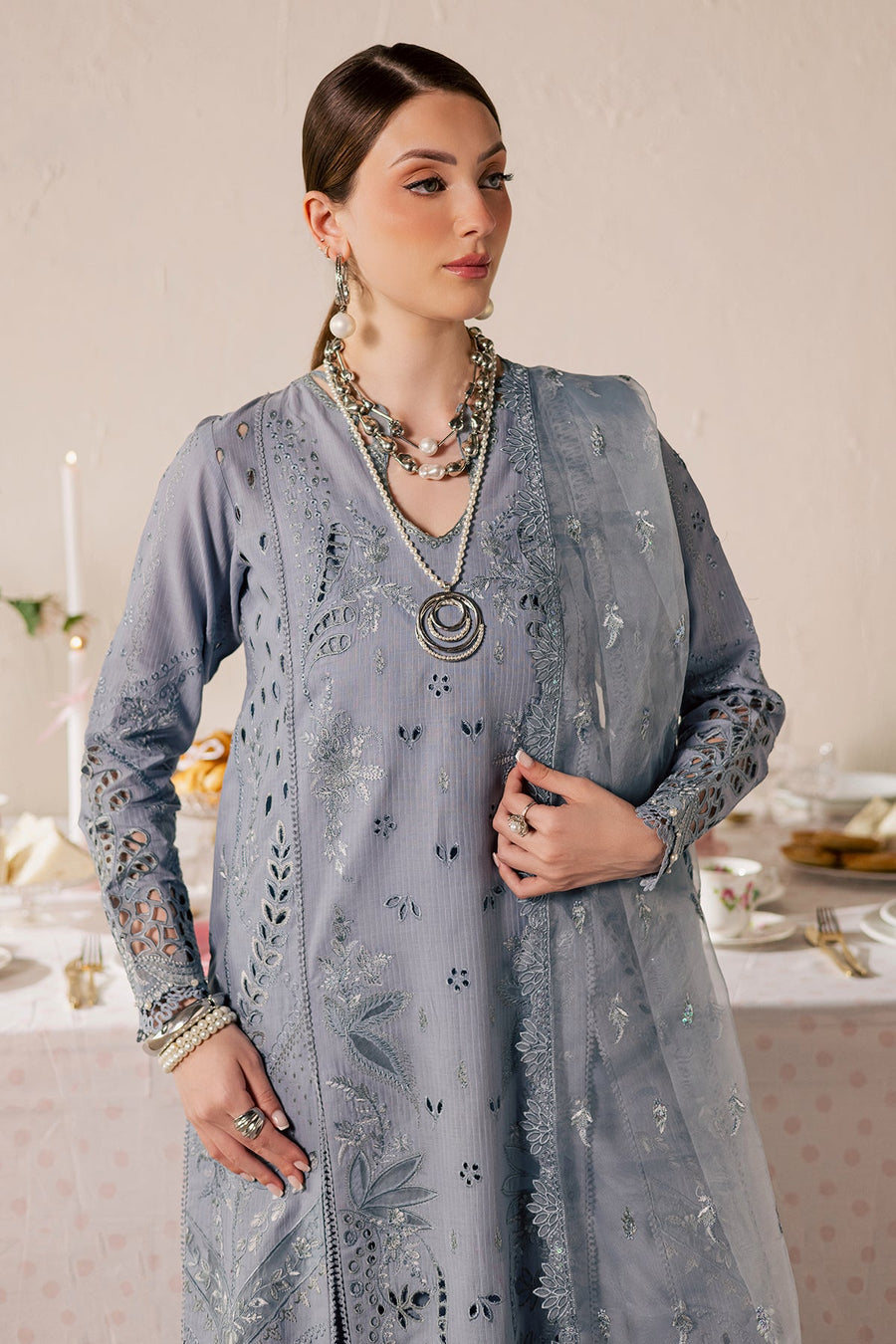 NUREH Feya Eid Edit Embroidered Lawn Unstitched 3Pc Suit FE-16