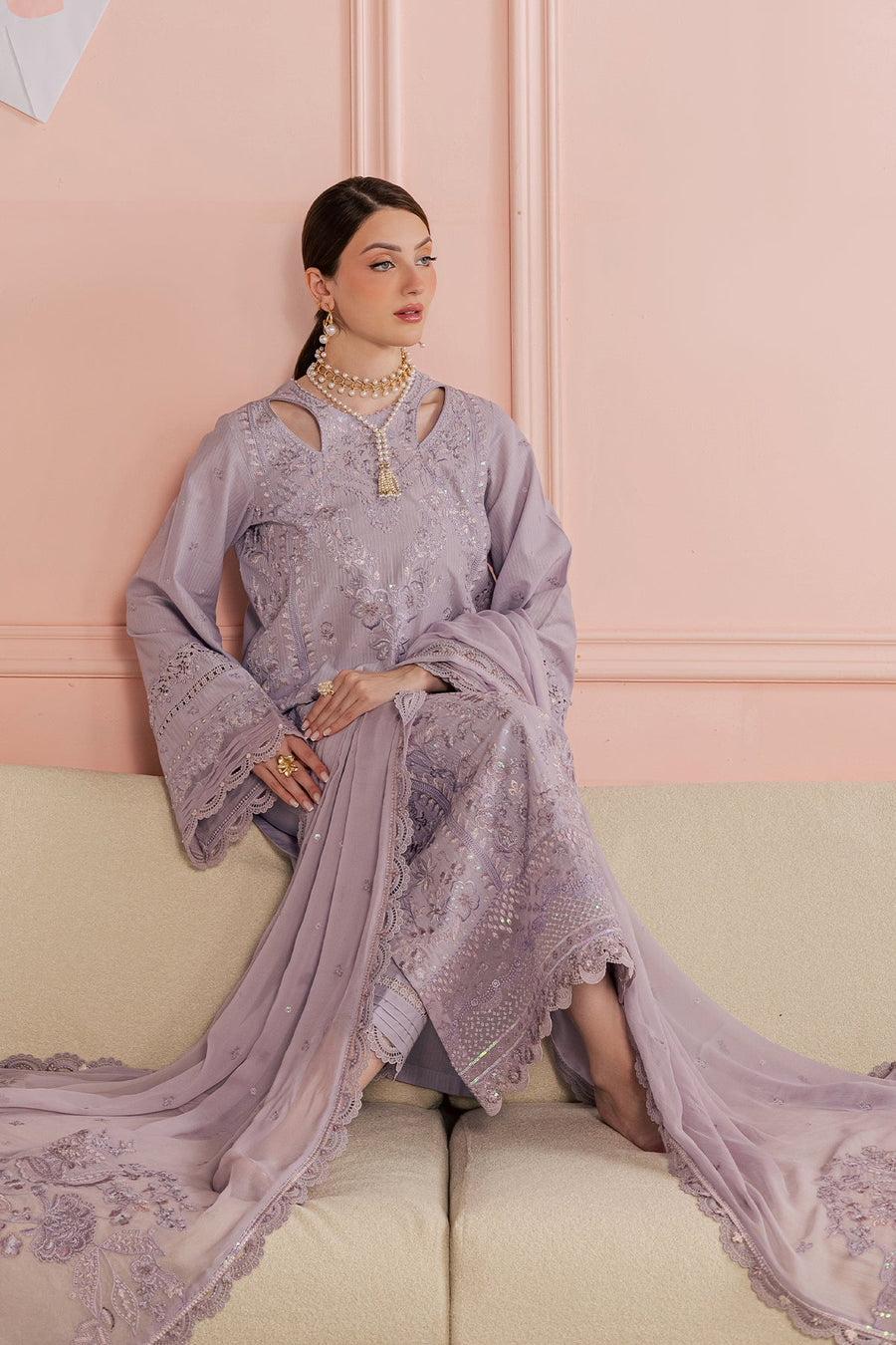 NUREH Feya Eid Edit Embroidered Lawn Unstitched 3Pc Suit FE-17