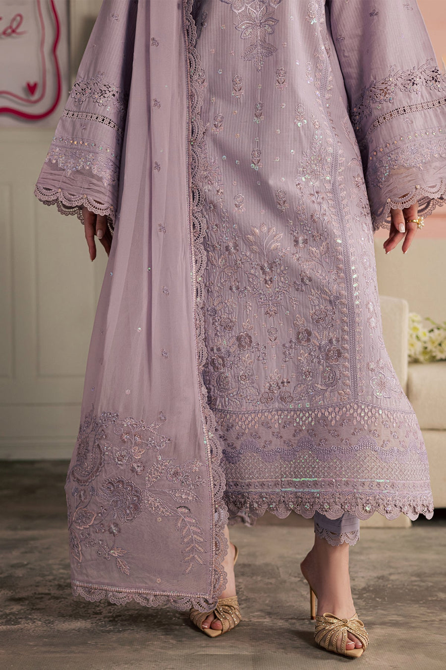 NUREH Feya Eid Edit Embroidered Lawn Unstitched 3Pc Suit FE-17