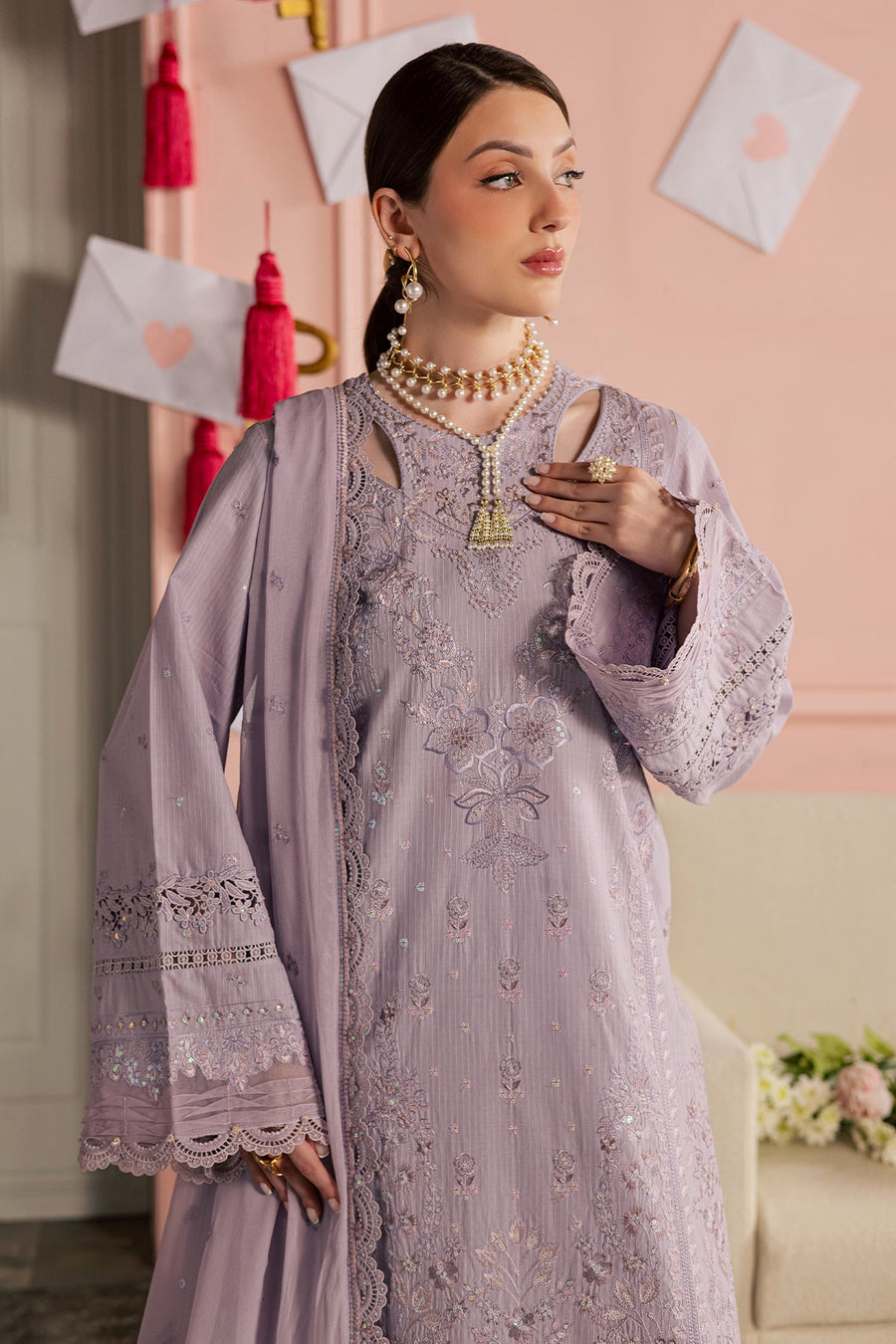 NUREH Feya Eid Edit Embroidered Lawn Unstitched 3Pc Suit FE-17