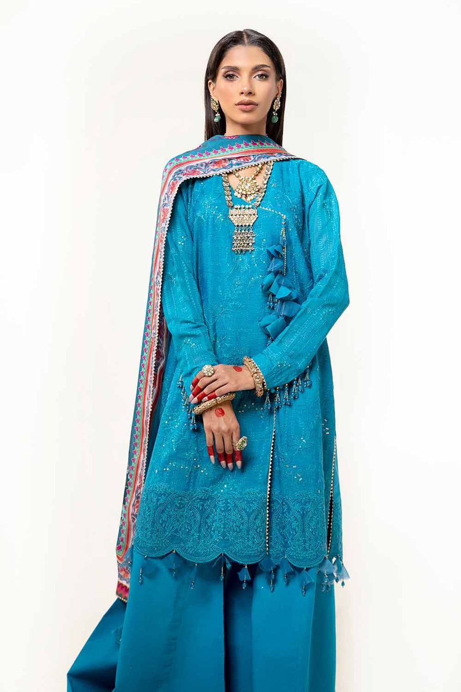Gul Ahmed Eid ul Adha Embroidered Paper Cotton Unstitched 3Pc Suit FE-42001