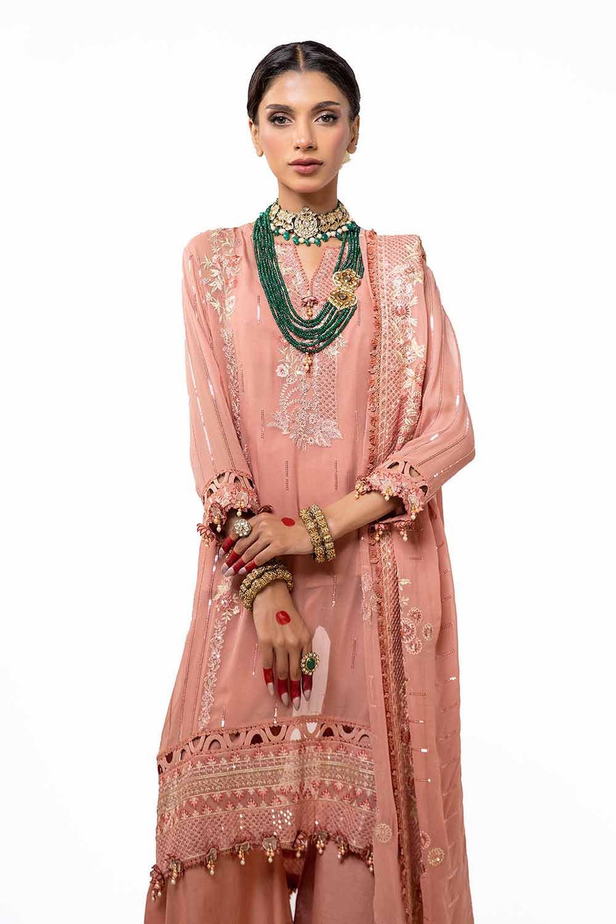 Gul Ahmed Eid ul Adha Embroidered Chiffon Unstitched 3Pc Suit FE-42011
