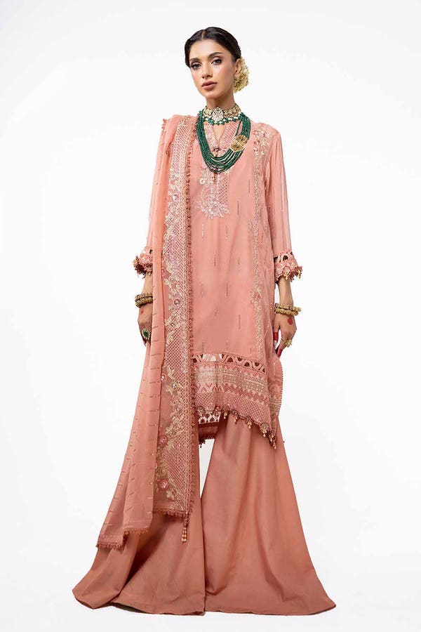 Gul Ahmed Eid ul Adha Embroidered Chiffon Unstitched 3Pc Suit FE-42011