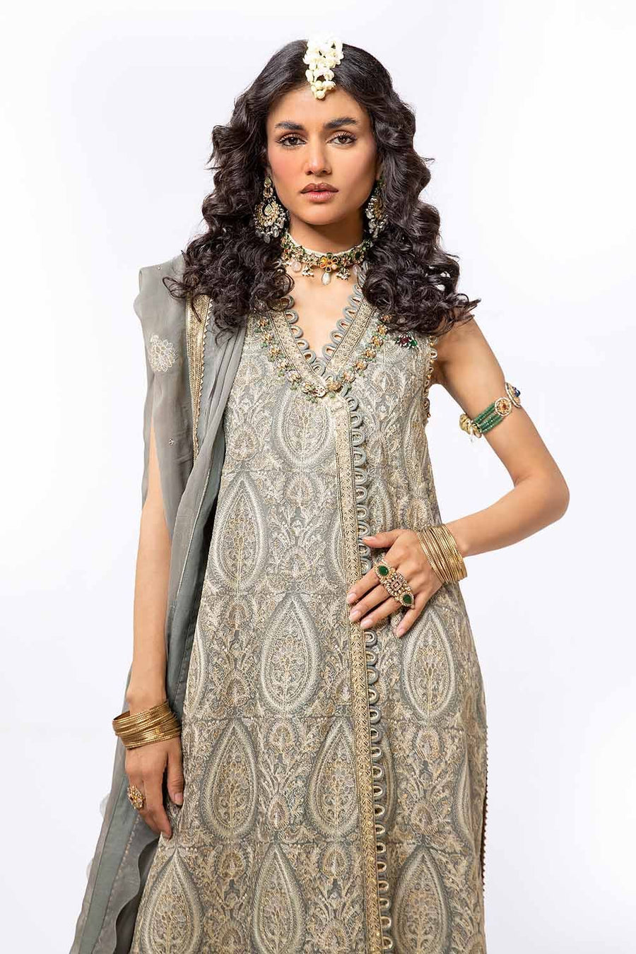 Gul Ahmed Eid ul Adha Embroidered Chiffon Unstitched 3Pc Suit FE-42013