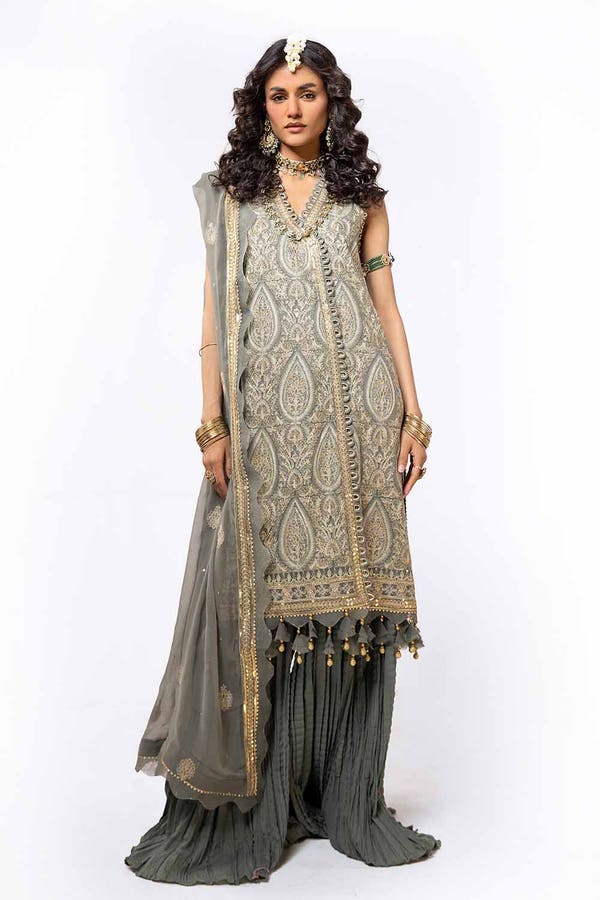 Gul Ahmed Eid ul Adha Embroidered Chiffon Unstitched 3Pc Suit FE-42013