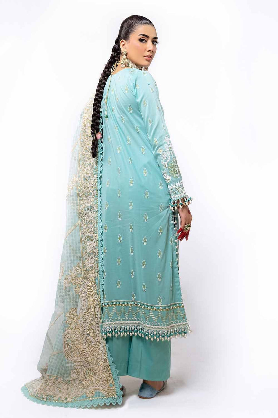 Gul Ahmed Eid ul Adha Embroidered Lawn Unstitched 3Pc Suit FE-42022